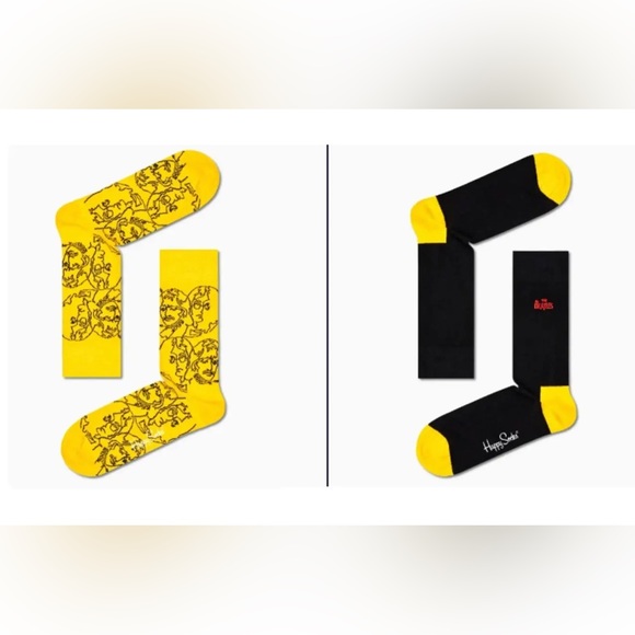 New Happy Socks THE BEATLES Gift Set M/L 4 Pack $75 - Picture 7 of 9
